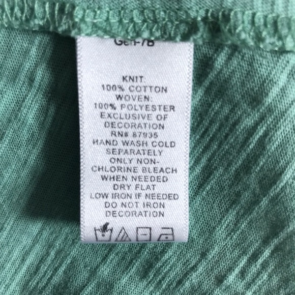 LOGO by Lori Goldstein teal top floral beading - Picture 7 of 7